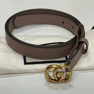 Authentic Gucci Marmont Belt Porcelain Rose